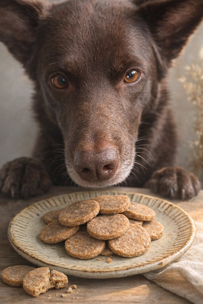 犬用グルテンフリー酵母クッキー(袋入り) 50g 燻製ヤゲン